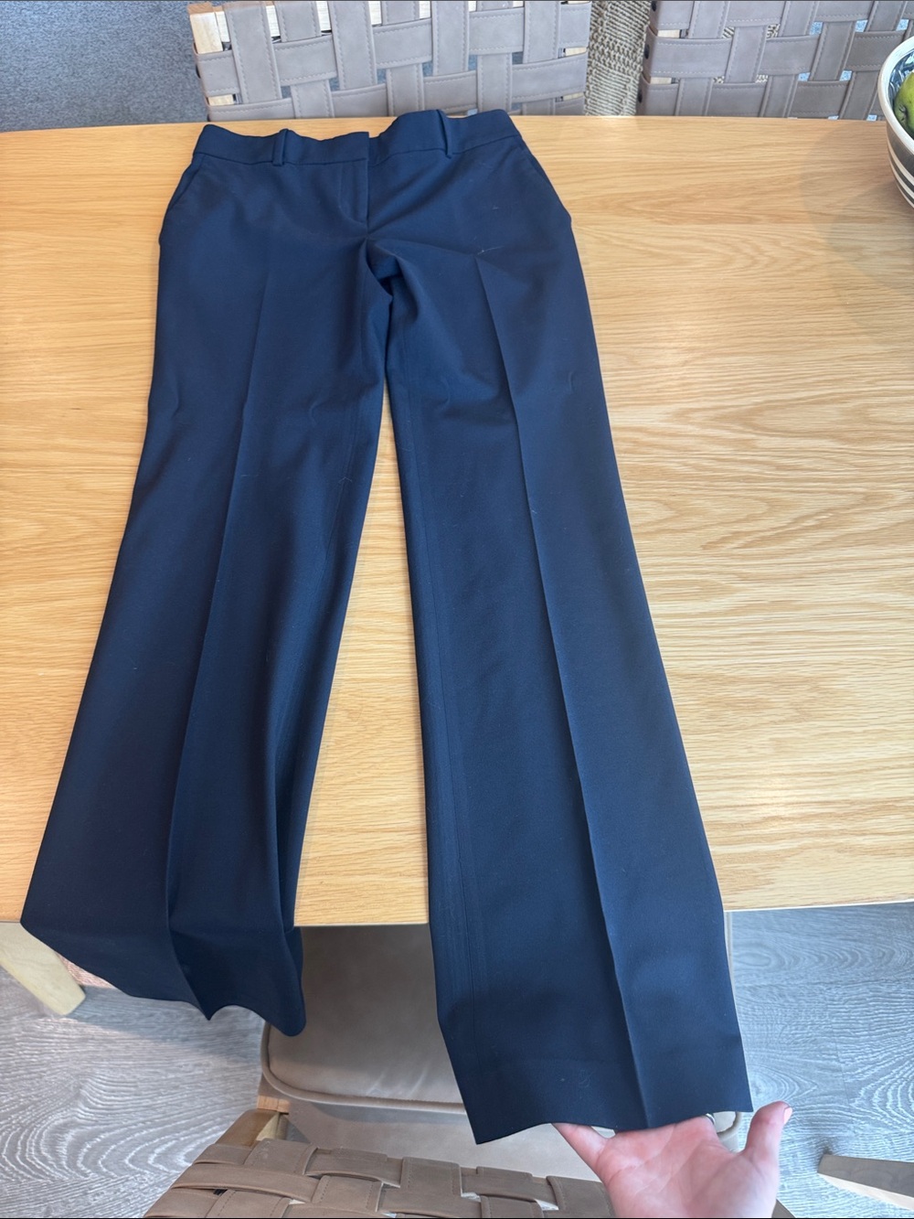 Ann Taylor Navy Flare Dress Pants